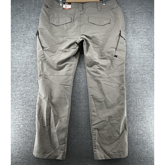 5.11 Tactical Fast Tac Cargo Pants Women Size 20 Straight Fit Ripestop Beige NEW - Picture 2 of 12